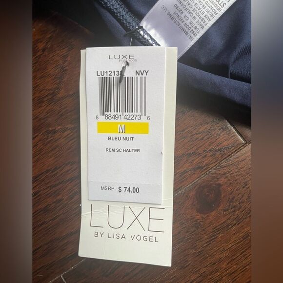 LUXE by Lisa Vogel Blue Velvet Bralette Gorgeous and Sexy Size M NWT Luxurious - Picture 4 of 8